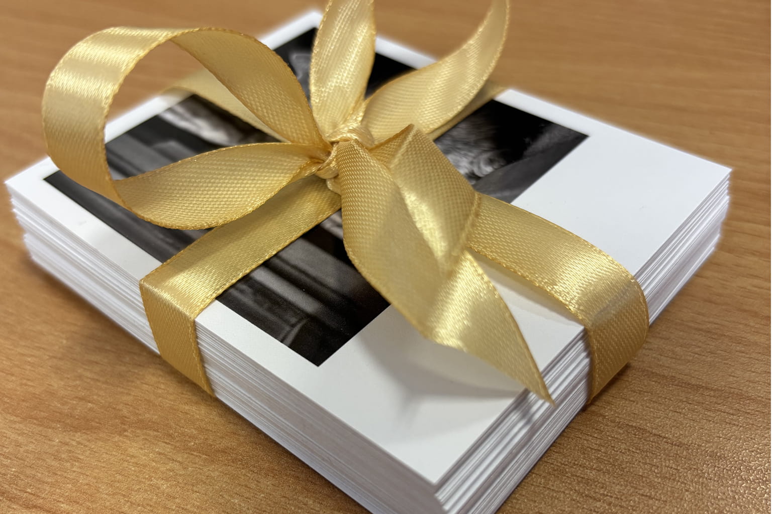 Gift-wrapped retro photos